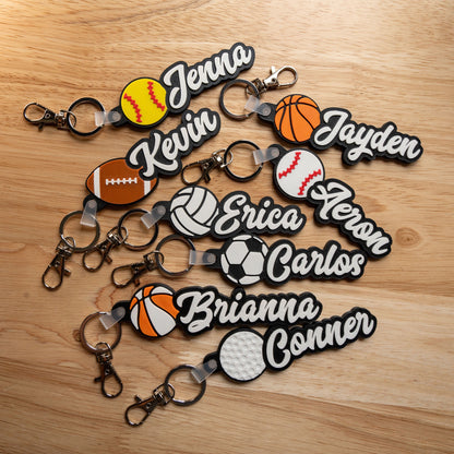 Personalized Sports Bag Tag forBaseball, Softball, Soccer, Basketball, Football, Volleyball and more
